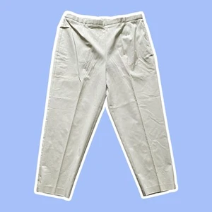 VTG ~ 1990s ~ Talbots ~ Beige Linen Pants ~ Ankle Length ~ Summer ~ Size 18 - Picture 1 of 5