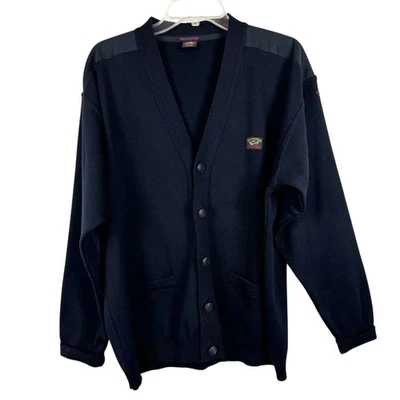 Vintage Paul & Shark Yachting Sweater Cardigan Navy Men's L Nautical Preppy - Image 1 of 4