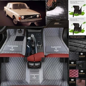 For Volvo 240 Car Floor Mats Custom Waterproof Luxury Carpets Auto Liner - Imagen 1 de 42