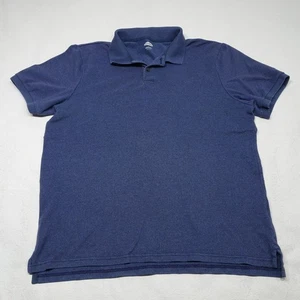 Camisa polo grande azul marino antigua flexible incorporada para hombre manga corta elástica rugby - Imagen 1 de 8