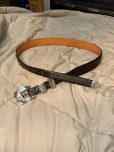 Vintage James Reid 925 Sterling Eidechse Ranger Gürtel konisch Western USA Gr. 32  - Bild 1 von 6