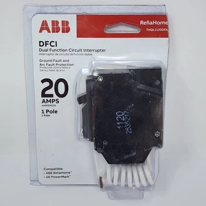 ABB 20A DFCI 1-Pole Dual Function Ground Arc Fault Circuit Breaker THQL1120DFA A - Picture 1 of 10
