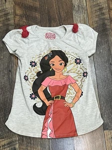 Girls Elena Of Avalor Gray Short Sleeve T-shirt, Size 5T, Good - Picture 1 of 5
