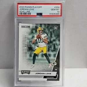 2020 Panini Playoff Jordan Love Rookie Card RC #204 PACKERS PSA 10 - Picture 1 of 2