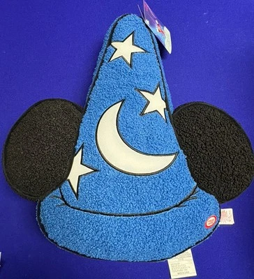 2025 Disney Parks Fantasia Sorcerer Mickey Mouse Hat Light-Up Throw Pillow New - Image 1 of 4