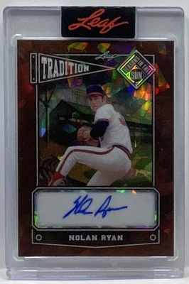 Leaf Seasons in the Sun Tradition 2025 Nolan Ryan #T-NR1 autógrafo Auto Ice #/25 Foto 1 de 2