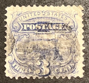 TRAVELSTAMPS:1869 US Stamps Scott # 114 Locomotive The Pictorials used NG - Picture 1 of 5