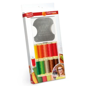 Gütermann Nähfaden-Set inkl. Bügelschablone und 10 Spulen (3 EUR/100 m) - Bild 1 von 2