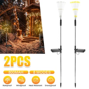 2 120LED Solarleuchte Pusteblume Licht Lichterkette Solarlampe Außen Garten Deko - Bild 1 von 24
