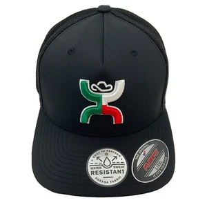 Hooey Boquillas Bandera Mexicana Colores Sombrero Negro Flexfit 2218BK-03 XXL/XXXL - Imagen 1 de 3