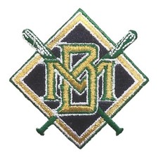 1994-99 MILWAUKEE BREWERS MLB BASEBALL VINTAGE 2.75" CROSSED BATS TEAM PATCH