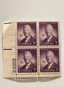 US USA Sc# 937 MNH PLATE BLOCK Alfred E. Smith New York Governor - Picture 1 of 1