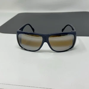 Vintage SONNENBRILLE VERSPIEGELT SKI Optiks BRILLE GLÄSER blau Nylongestell - Bild 1 von 9