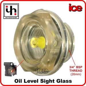 Genuine Interpump Pressure Washer Pump Gearbox Oil Level Sight Glass Indicator - Picture 1 of 1