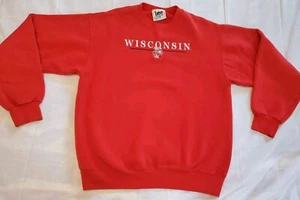 De Colección Lee Sport Wisconsin Badgers Pullover Rojo Bordado Logo Sudadera Para Hombres L - Imagen 1 de 7