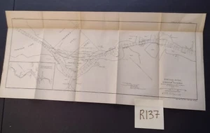 1913 Portage River Keweenaw Waterway Princess Point Army Engineering Sketch Map - Picture 1 of 3
