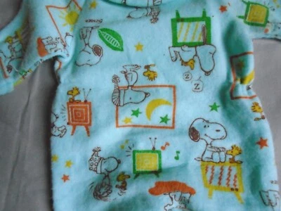 Traje de cochecito con capucha Snoopy 1965 vintage de Sterncraft, 9-18 meses - azul verdoso, nuevo con etiquetas Foto 1 de 4