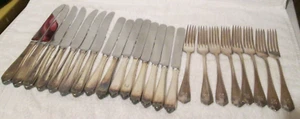 Vintage MENGE 23 PARK LANE NEW YORK SILBERPLATTE SILBERWARE MONOGRAMM PL HOTEL - Bild 1 von 11