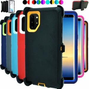 For Samsung Galaxy Note 10+Plus Shockproof Heavy Duty Defender Case w/ Belt Clip - Picture 1 of 25