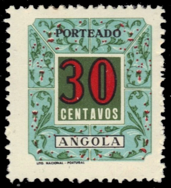 ANGOLA J38 - Número de valor "1952 franqueo adeudado" (pb70769) Foto 1 de 1