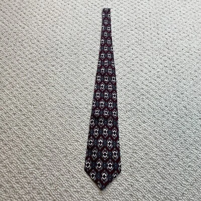 Corbata clásica de diseñador hecha a mano Galleria & Co para hombre OS roja gris Foto 1 de 4