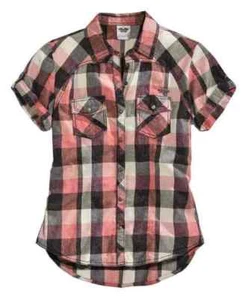 Harley-Davidson Women's Embroidered Short Sleeve Plaid Woven Shirt 96250-16VW - Picture 1 of 2