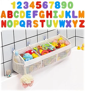 Mesh Bath Toy Storage for Tub - Large Capacity Bath Toy Organizer with Large Ope - Picture 1 of 12