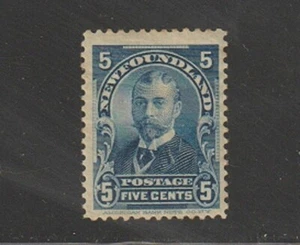Newfoundland Scott Unitrade 85 5 cents blue Duke of York Mint Hinged F - VF - Picture 1 of 2