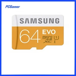 Genuine Samsung EVO 64GB 48MB/s MicroSDXC UHS-I Class 10 Card W/Adapter - Picture 1 of 3