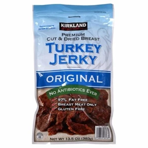 Kirkland Signature Original Turkey Jerky Premium Breast-Meat 13.5OZ 97% Fat Free - Picture 1 of 2