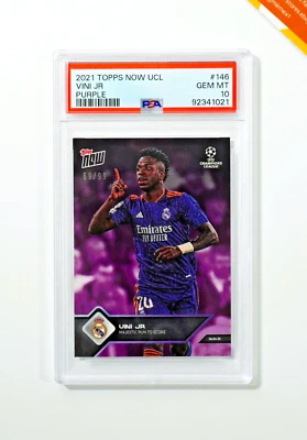 Topps Now PSA 10 Vini Jr /99 Purple Uefa Champions League 2021 English - Image 1 of 3