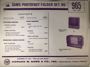 SAMS PHOTOFACT ORDNER SET NR. 965, 1968, Schaltpläne & Scheckheft - Bild 1 von 1