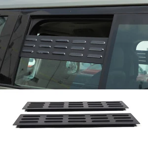 Black 2nd Row Door Window Vents Screens Exterior For Land Rover Defender 20-23 - Picture 1 of 14