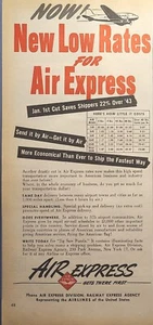 Air Express Division Railway Express Agency Shipping Vintage Print Ad 1946 - Imagen 1 de 2