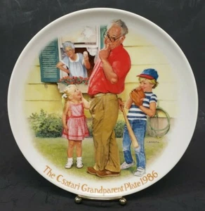 Knowles Fine China The Csatari Grandparents Plate 1986 The Home Run #13625A - Picture 1 of 10