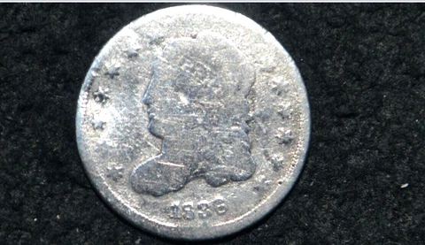 1836 Capped Bust Half Dime ** Bargain ** G/VG Details Cover