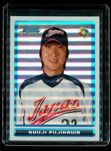 2009 BOWMAN CHROME Refractor World Baseball Card BCW39 KYUJI FUJIKAWA Japan - Image 1 of 2