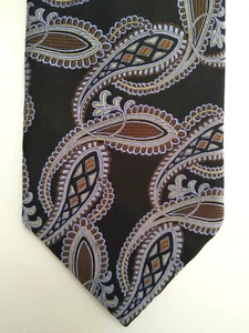 Robert Talbott TIE Black Paisley 100% Silk Made in USA for Nordstroms Vintage - Picture 1 of 8