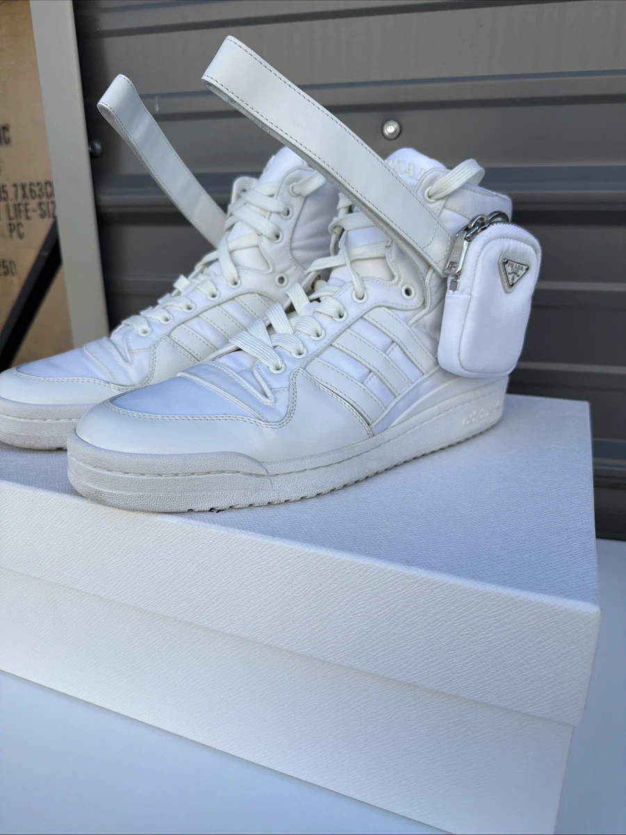 【28.5cm/新品未使用】Prada adidas forum high adidas Prada x Forum High White for Sale | Authenticity Guaranteed