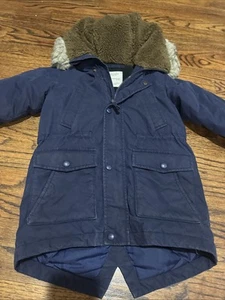 J. Crew Boys' Navy Blue Fishtail Parka with PrimaLoft® Size 4-5 And Size 6-7 - Picture 1 of 3