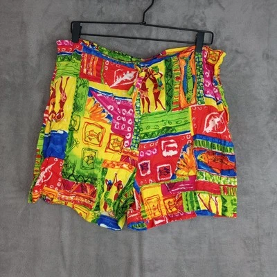 Pantalones Cortos JAG De Colección Brillantes Coloridos Verano Crucero Isla Piscina Pequeños Bolsillos de Rayón Foto 1 de 4