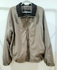 UTILITY Perry Ellis Portfolio Microfiber Mesh Lined Weather Jacket Taupe Size XL - Picture 1 of 10