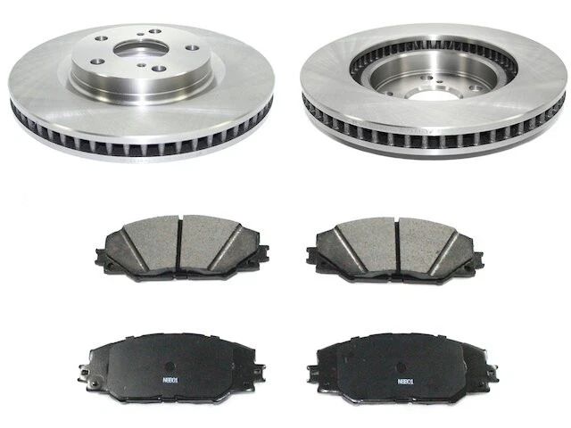 Комплект переднего тормозного колодки и ротора для Pontiac Vibe 2009-2010 годов выпуска 92659JQZX 2,4 л 4 цилиндра - Изображение 1 из 2