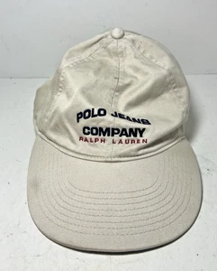 Vintage Polo Ralph Lauren Hat Jeans Company Strapback Cap NEW OLD STOCK Spell ou - Picture 1 of 7