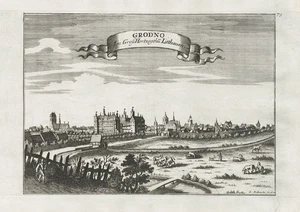 Hrodna Grodno Biélorussie Belarus Gravure Vue Bodenehr Eau-Forte 1720 - Picture 1 of 1