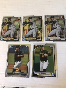 LOT 5 PAUL SKENES 2024 Bowman Chrome RCS MIT 1ST BDC-14, #31, BCP-125 X 3, ALL MT - Bild 1 von 5