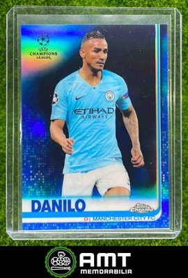2018 Topps Chrome UEFA Champions League Danilo Blue Refractor 55/150 Man City - Image 1 of 3