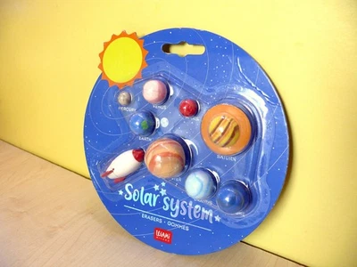 Solar System Planets Novelty Pack of 9 Erasers - Image 1 of 3
