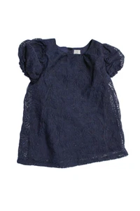 Joie Girls Floral Textured Lightweight Laced Short Sleeved Shirt Blue Size 10/12 - Picture 1 of 6