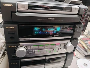 Aiwa 5CD Changer Radio Compact Disc Stereo System CX-ZR774u - For Parts Read - Picture 1 of 16